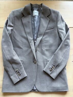 Wilfred Blazer (Heather Grey Melange) - Single-Button Tailored Sport Coat